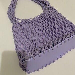 NEW!! Crochet mini bag light purple Neiman Marcus